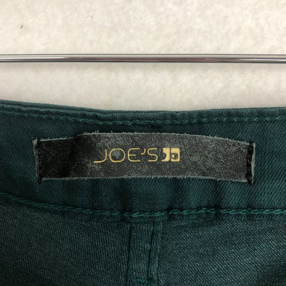 Joe's Women's Size 26 Dark Green Coated Waxed The Skinny Stretch Denim Jeans - Picture 6 of 8